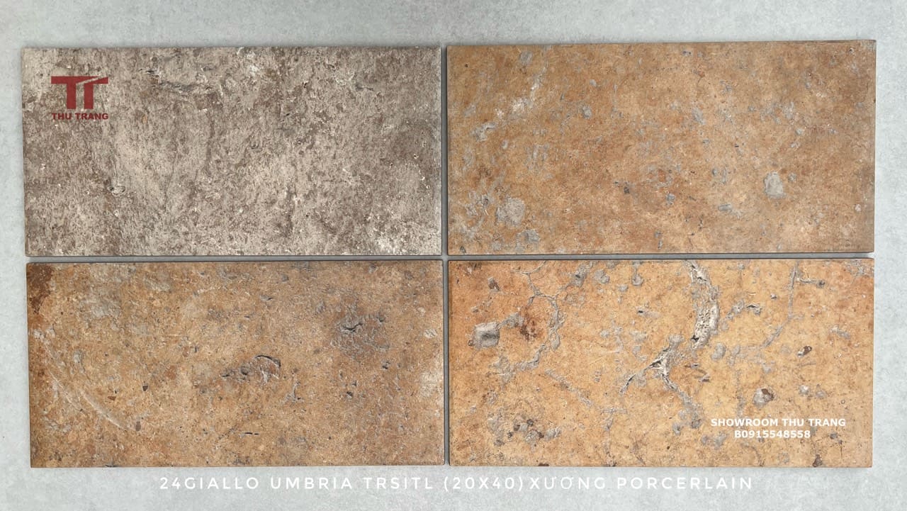 GẠCH GIẢ CỔ Ý 24GIALLO UMBRIA (20x40cm)