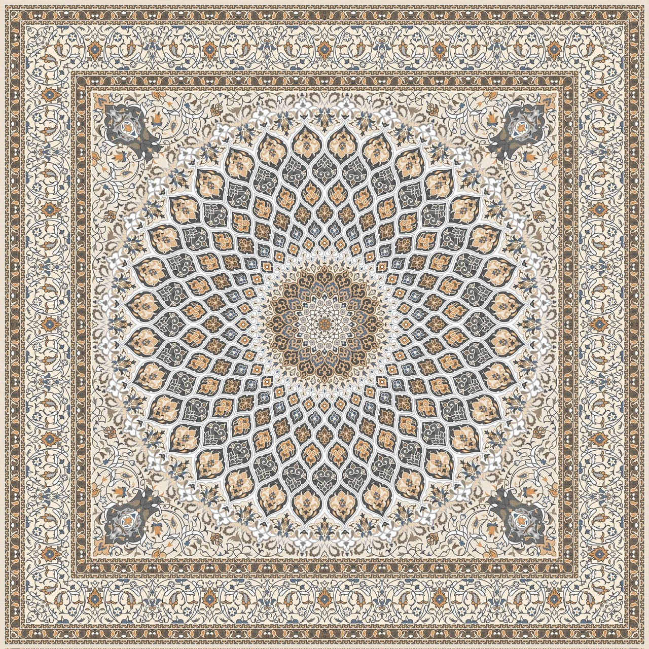 GẠCH THẢM TRANG TRÍ ẤN ĐỘ 60TAJ.DDID (60×60cm)