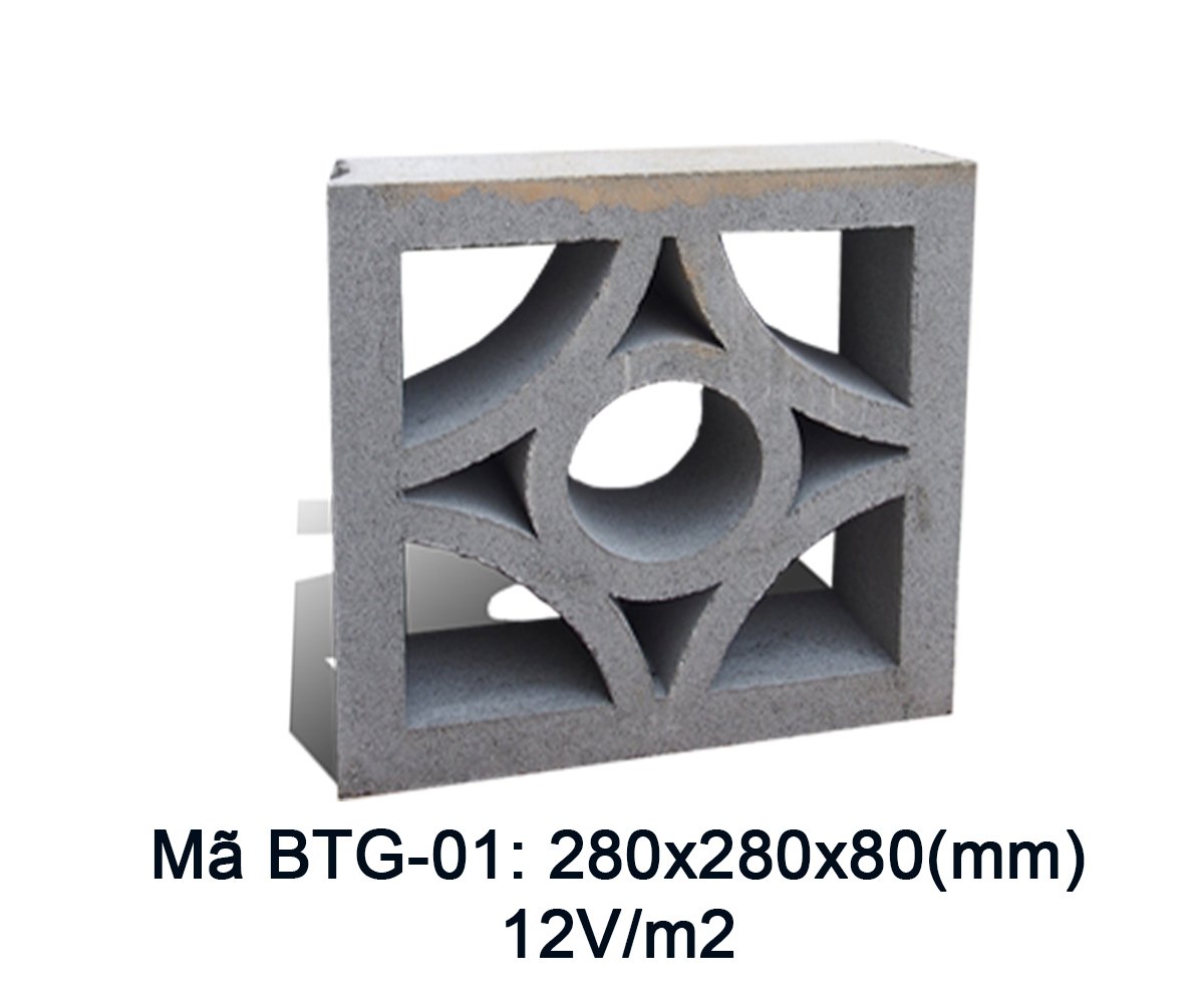GẠCH THÔNG GIÓ GREENTILE BTG01(280X280X80MM)