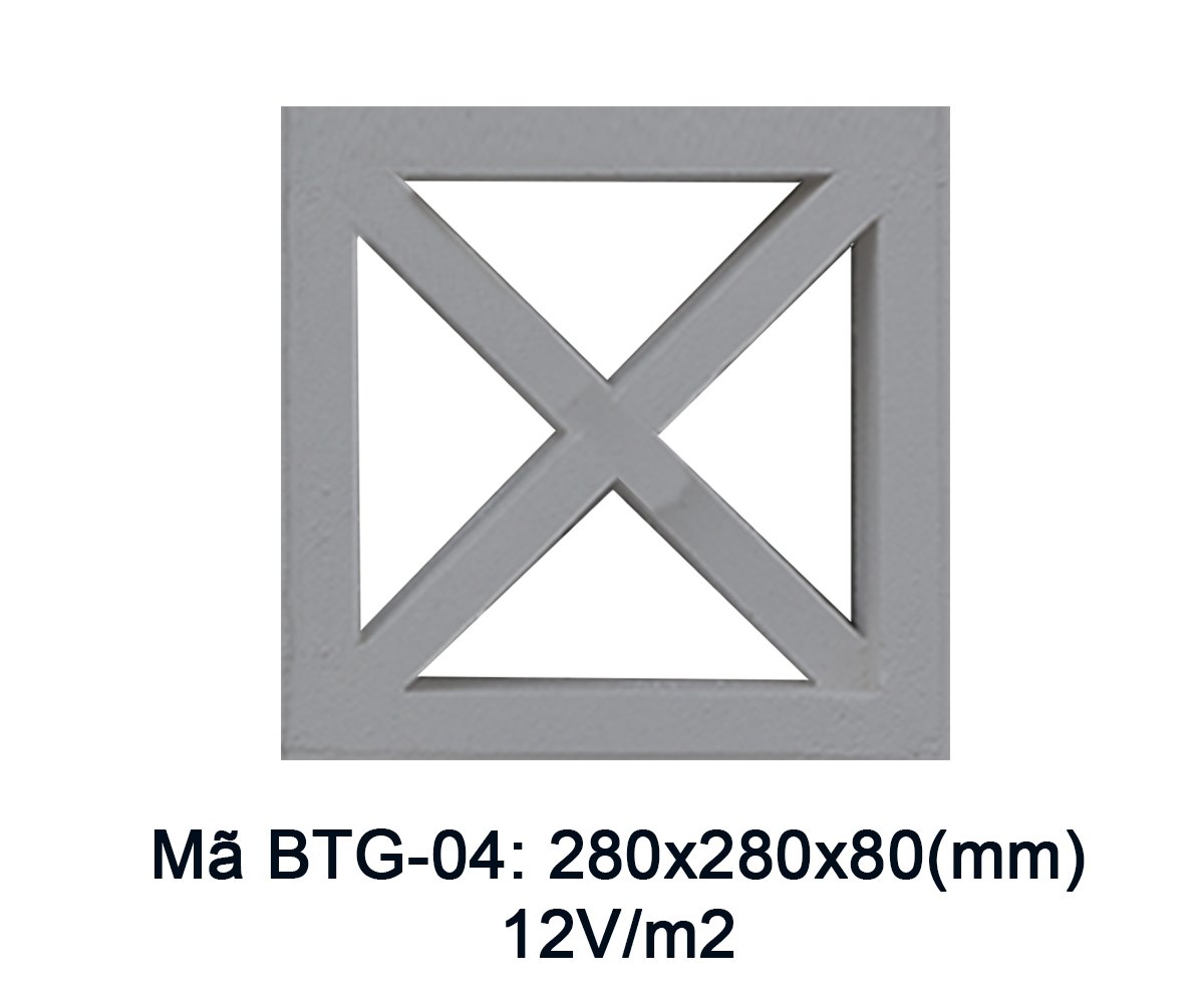 GẠCH THÔNG GIÓ GREENTILE BTG04(280X280X80MM)