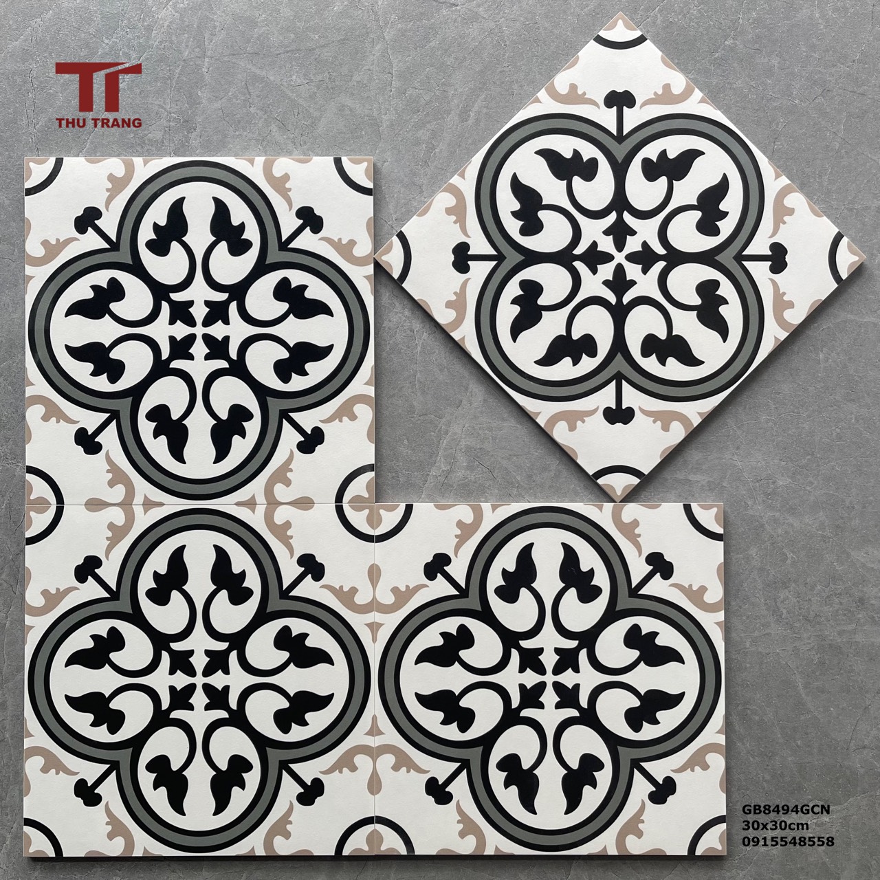 GẠCH BÔNG TRUNG QUỐC GB308494GCN (30x30cm)