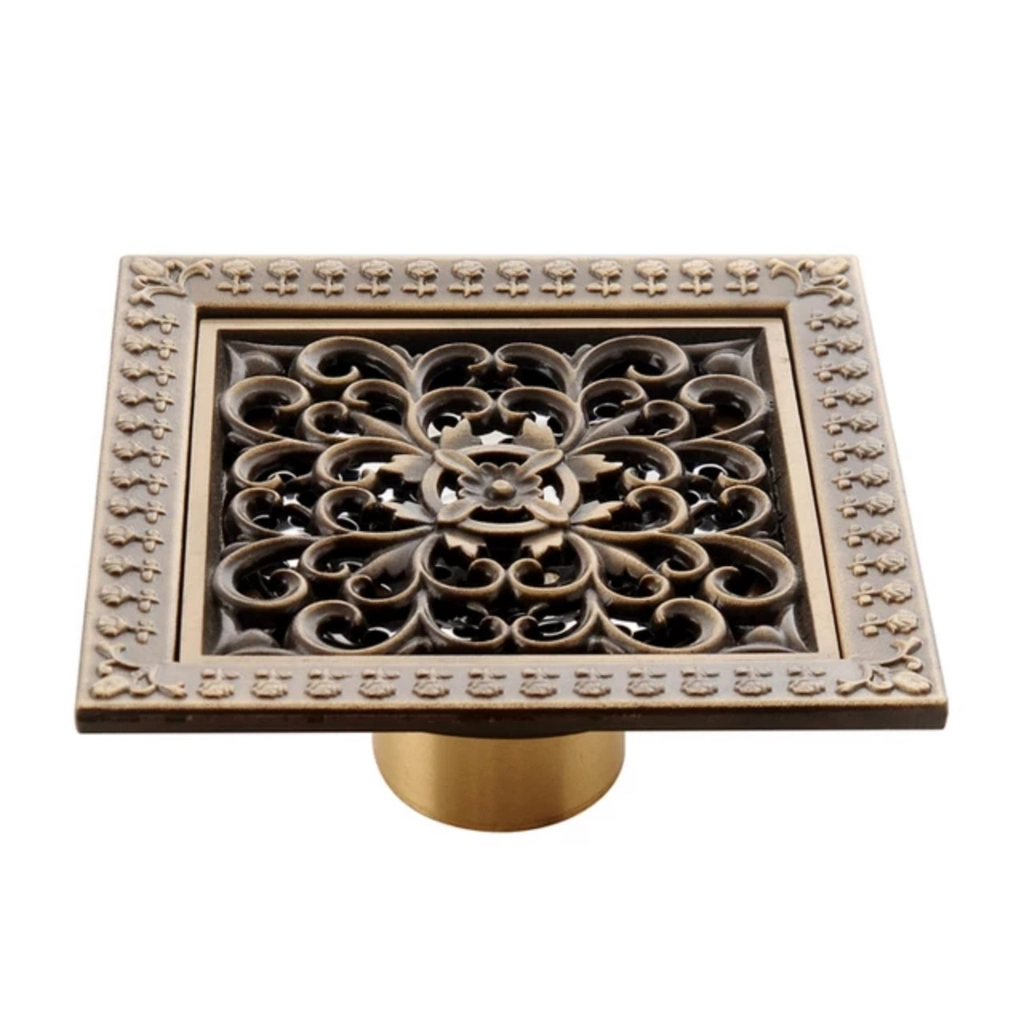 Ga thoát sàn đồng cổ GCH1212 (12x12cm)