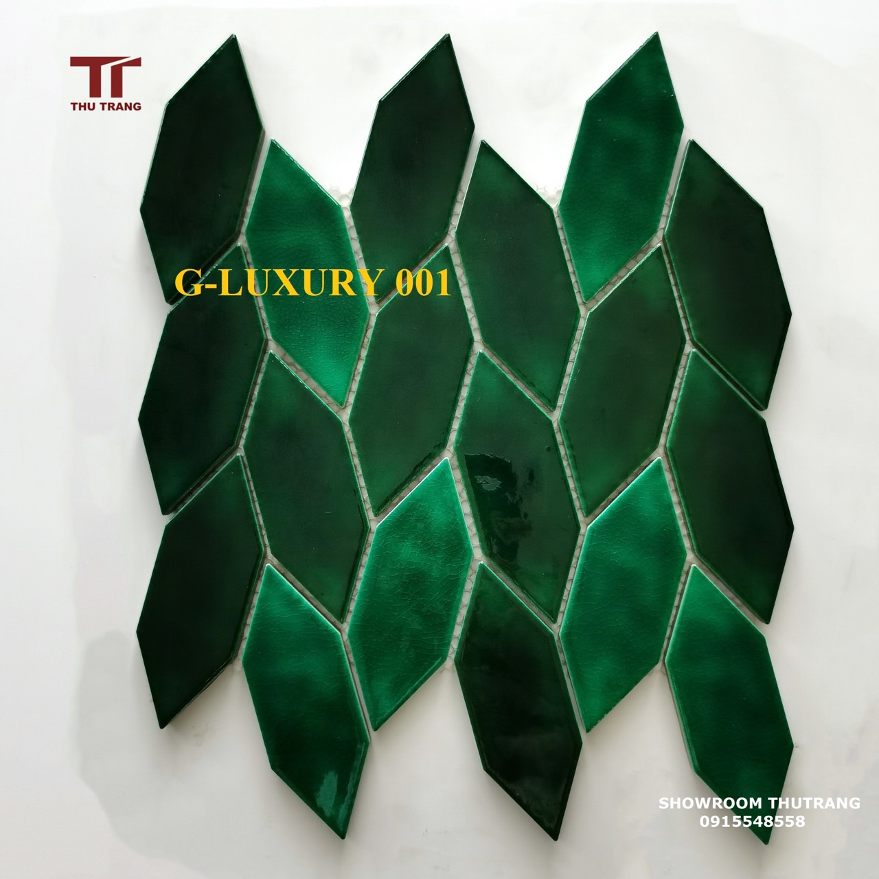 GẠCH TRANG TRÍ TRUNG QUỐC MOSAIC CHIẾC LÁ GCL001MSIVNCN