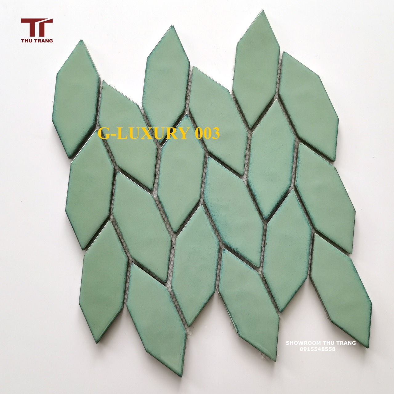 GẠCH TRANG TRÍ TRUNG QUỐC MOSAIC CHIẾC LÁ GCL003MSIVNCN