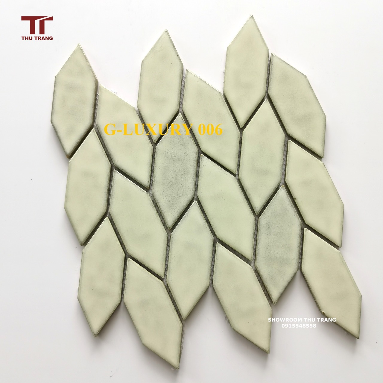 GẠCH TRANG TRÍ MOSAIC CHIẾC LÁ TRUNG QUỐC GCL006MSIVNCN