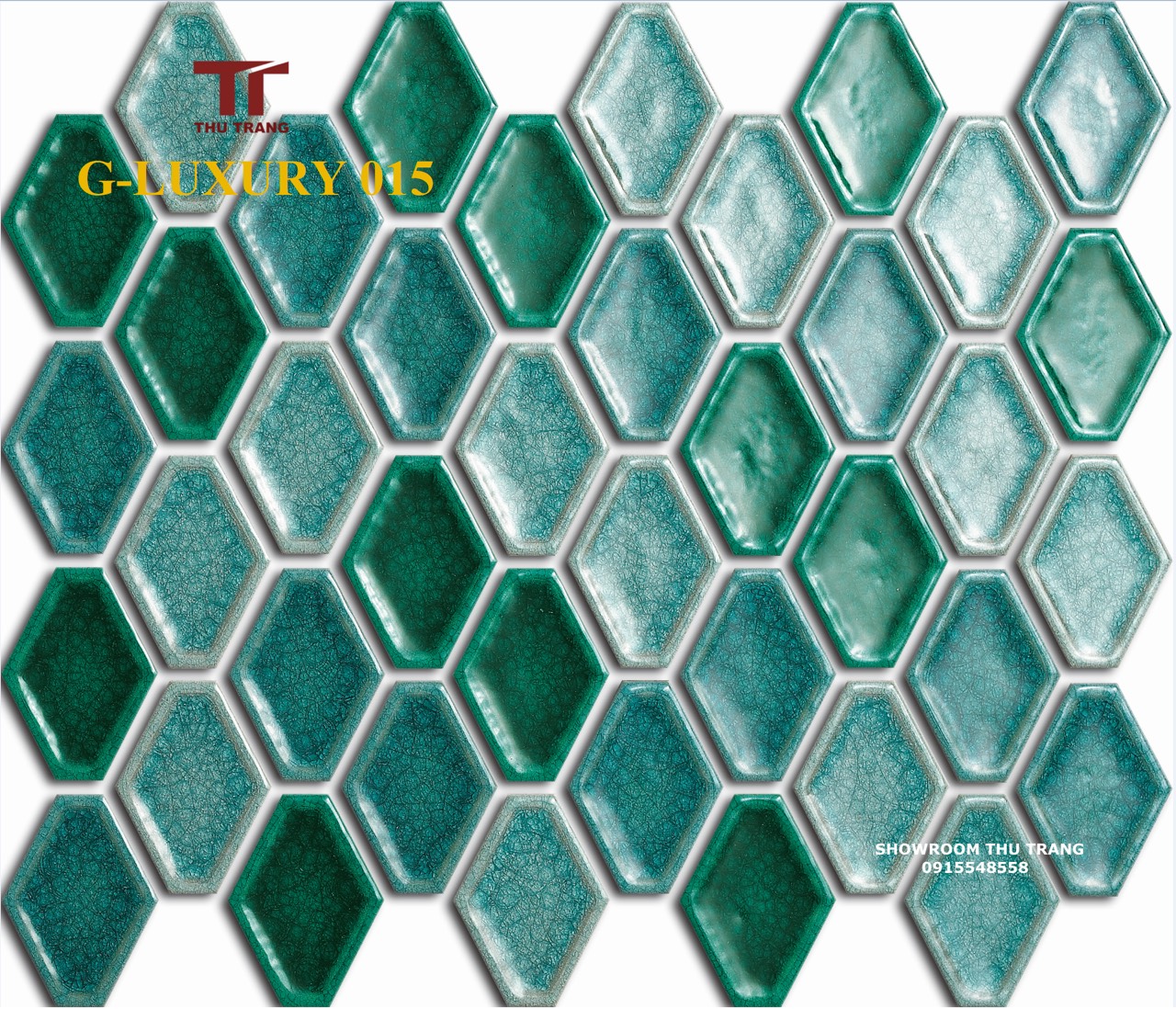 GẠCH TRANG TRÍ TRUNG QUỐC MOASIC TỔ ONG G-L015MSIVNCN (325X250mm)