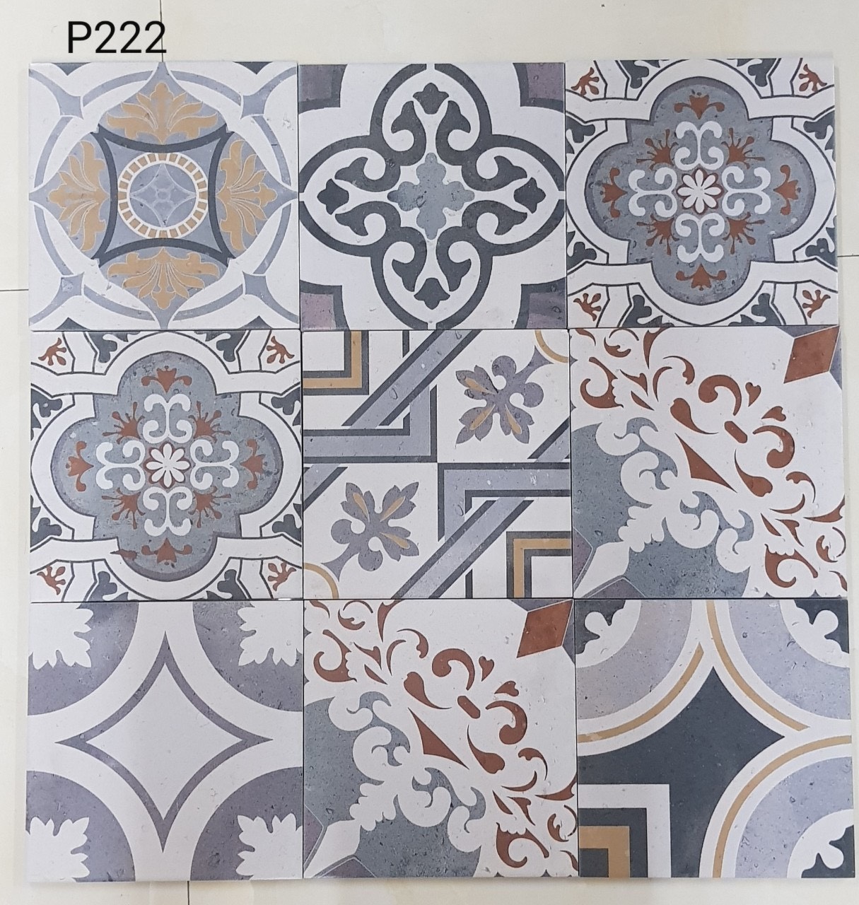 GẠCH BÔNG TRUNG QUỐC GBP222MCR (20x20cm)