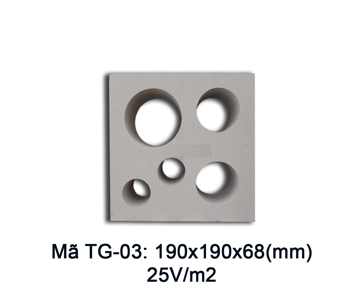 GẠCH THÔNG GIÓ GREENTILE TG03(190X190X68MM)