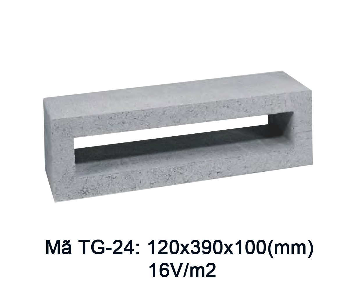 GẠCH THÔNG GIÓ GREENTILE TG24(120x390x100mm)