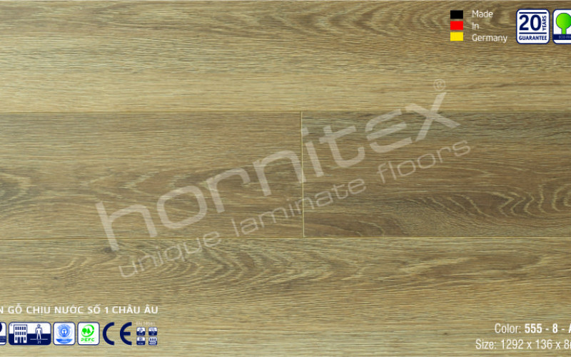 Hornitex 8mm 555-375.000đ/m2