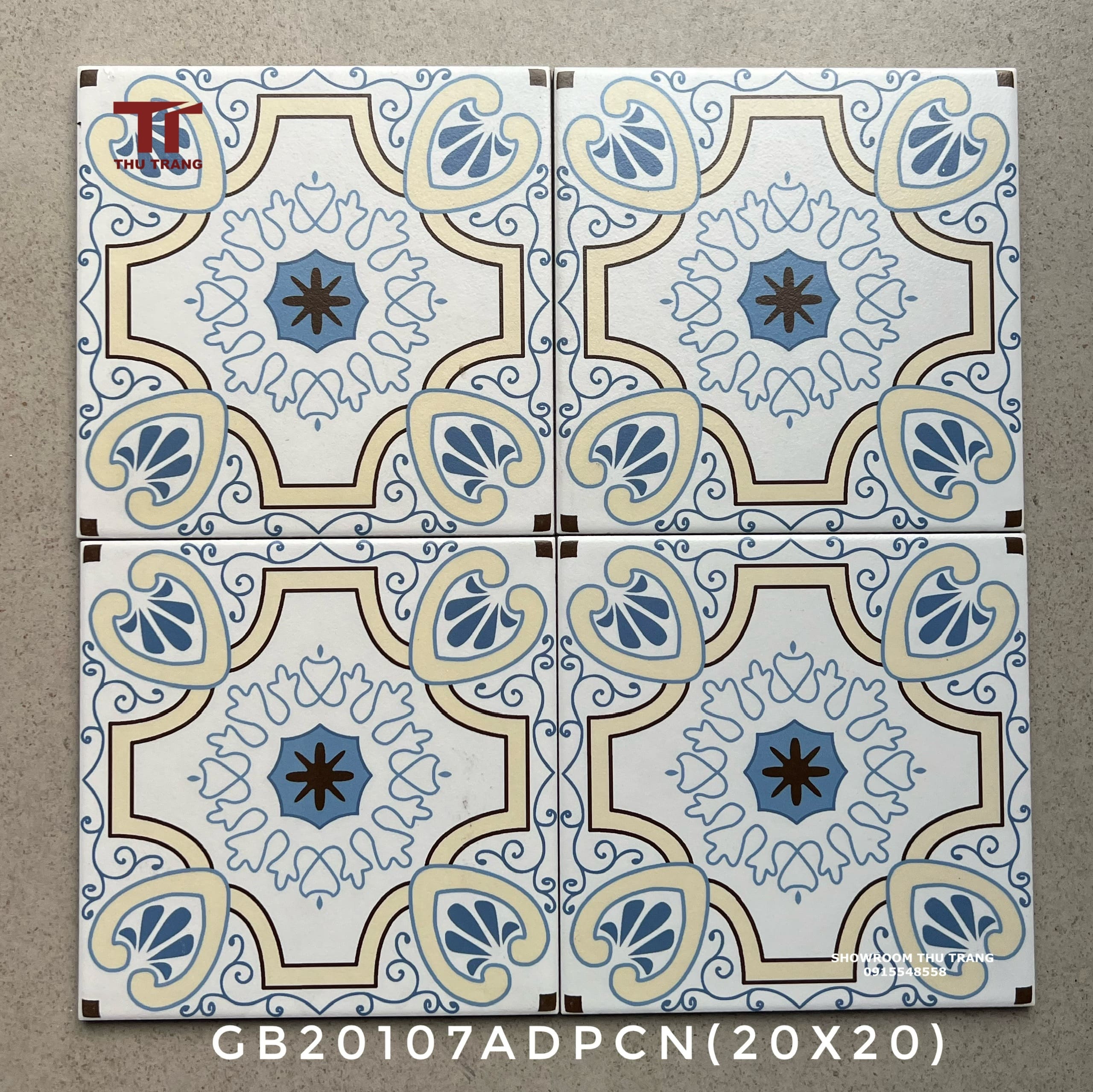 GẠCH BÔNG TRUNG QUỐC 20GB107ADPCN (20x20cm)