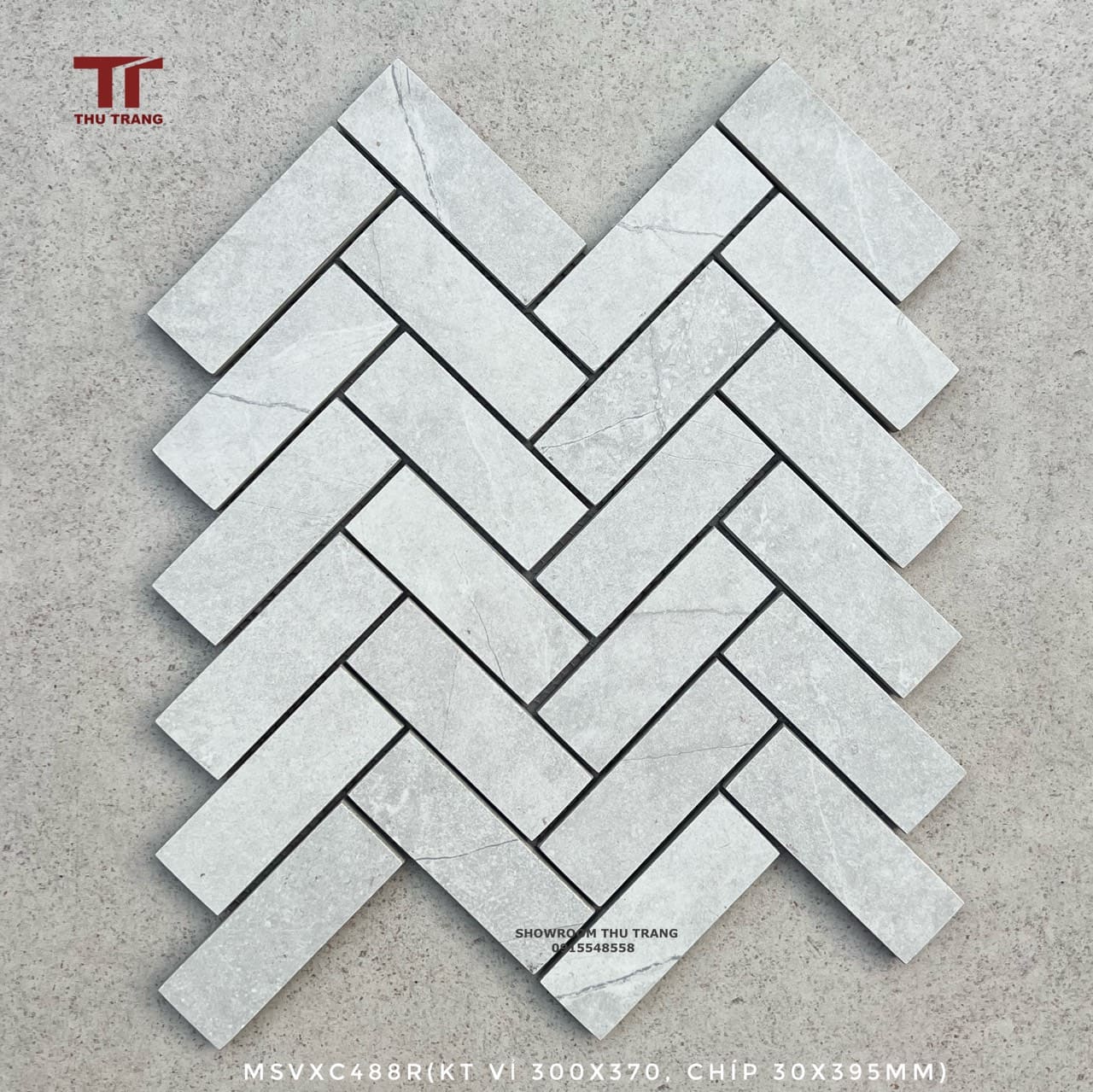GẠCH TRANG TRÍ MOSAIC XƯƠNG CÁ MSIXC488R (300x370mm)