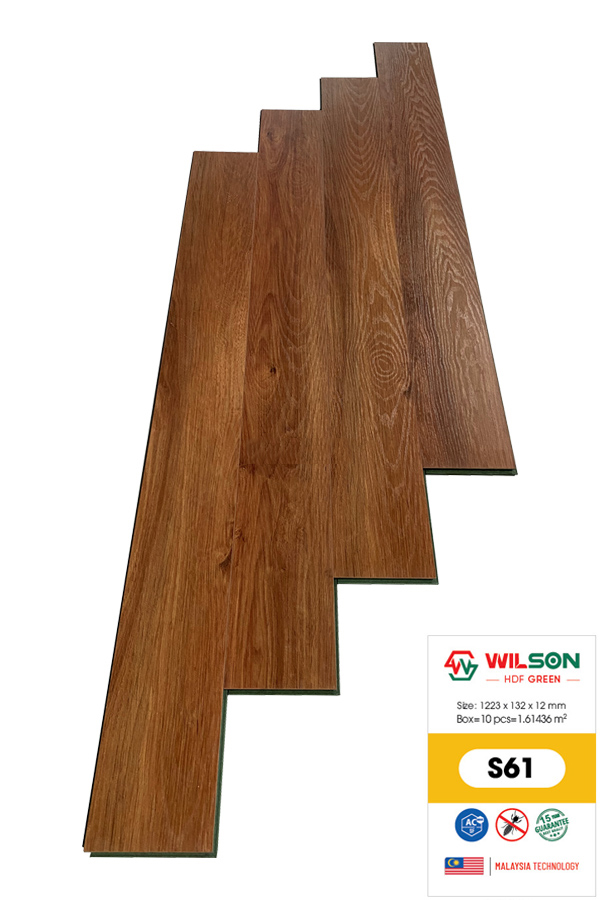 SÀN GỖ CÔNG NGHIỆP CỐT XANH WILSON 12MM S61