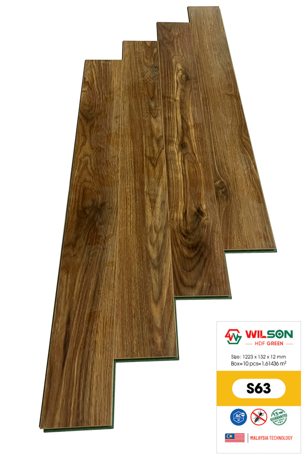 SÀN GỖ CÔNG NGHIỆP CỐT XANH WILSON 12MM S63