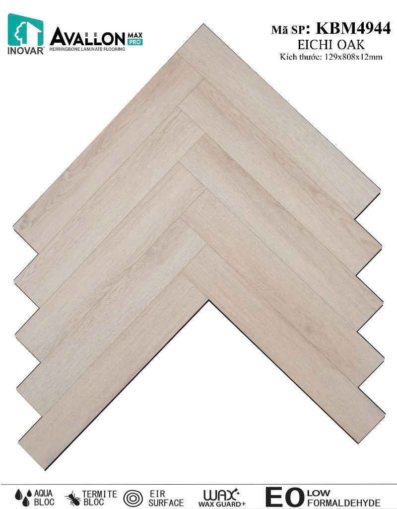 SÀN GỖ CÔNG NGHIỆP INOVAR KBM 4944 ( 129x808x12mm)