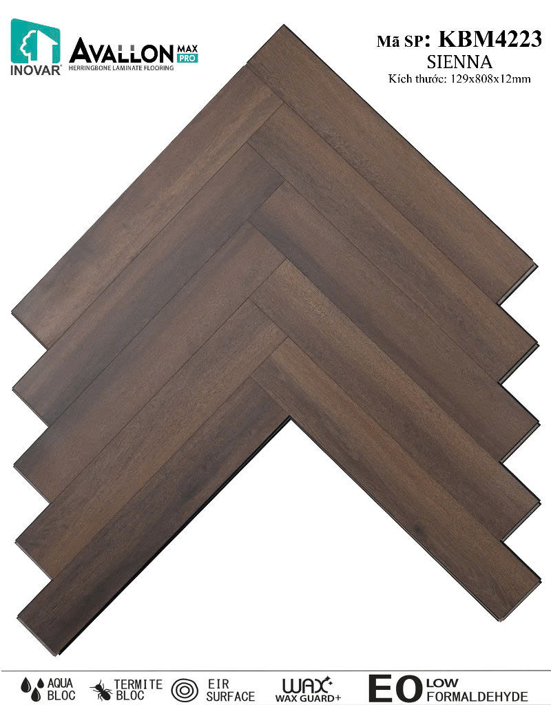 SÀN GỖ CÔNG NGHIỆP INOVAR KBM4223 (129x808x12mm)