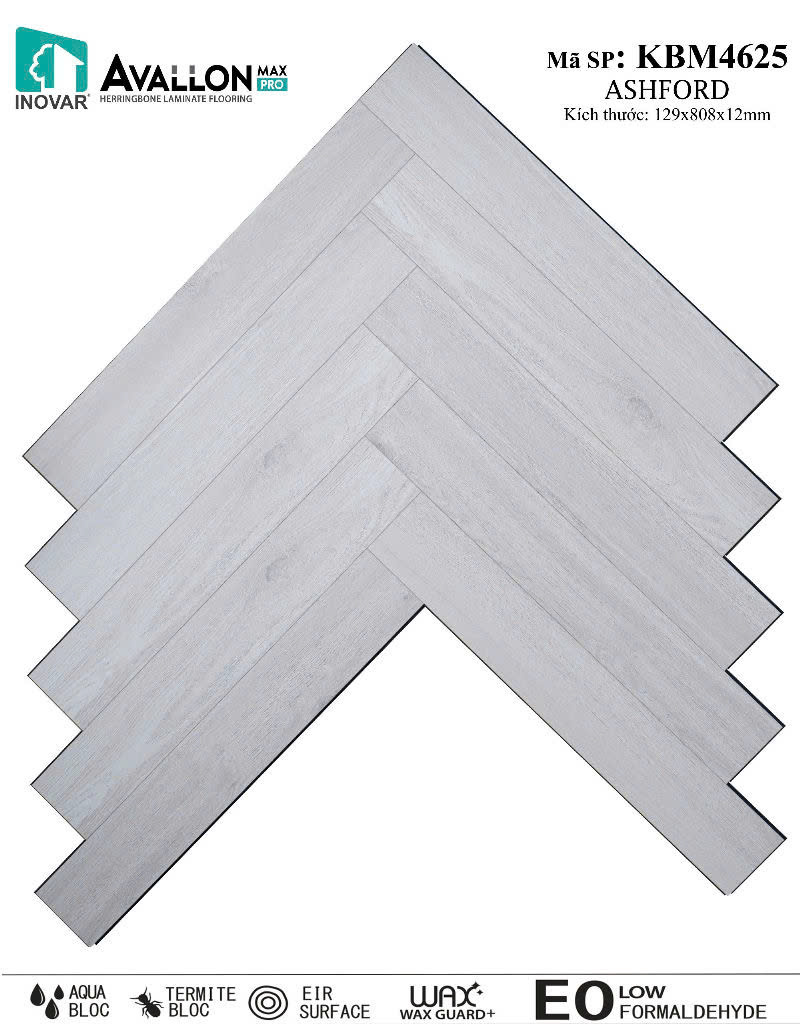 SÀN GỖ CÔNG NGHIỆP INOVAR KBM4625 (129x808x12mm)