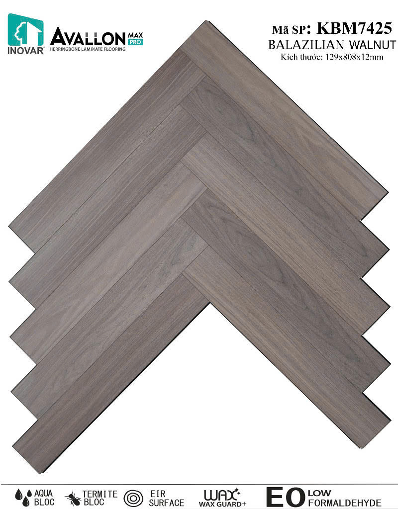 SÀN GỖ CÔNG NGHIỆP INOVAR KBM7425 (12mm)