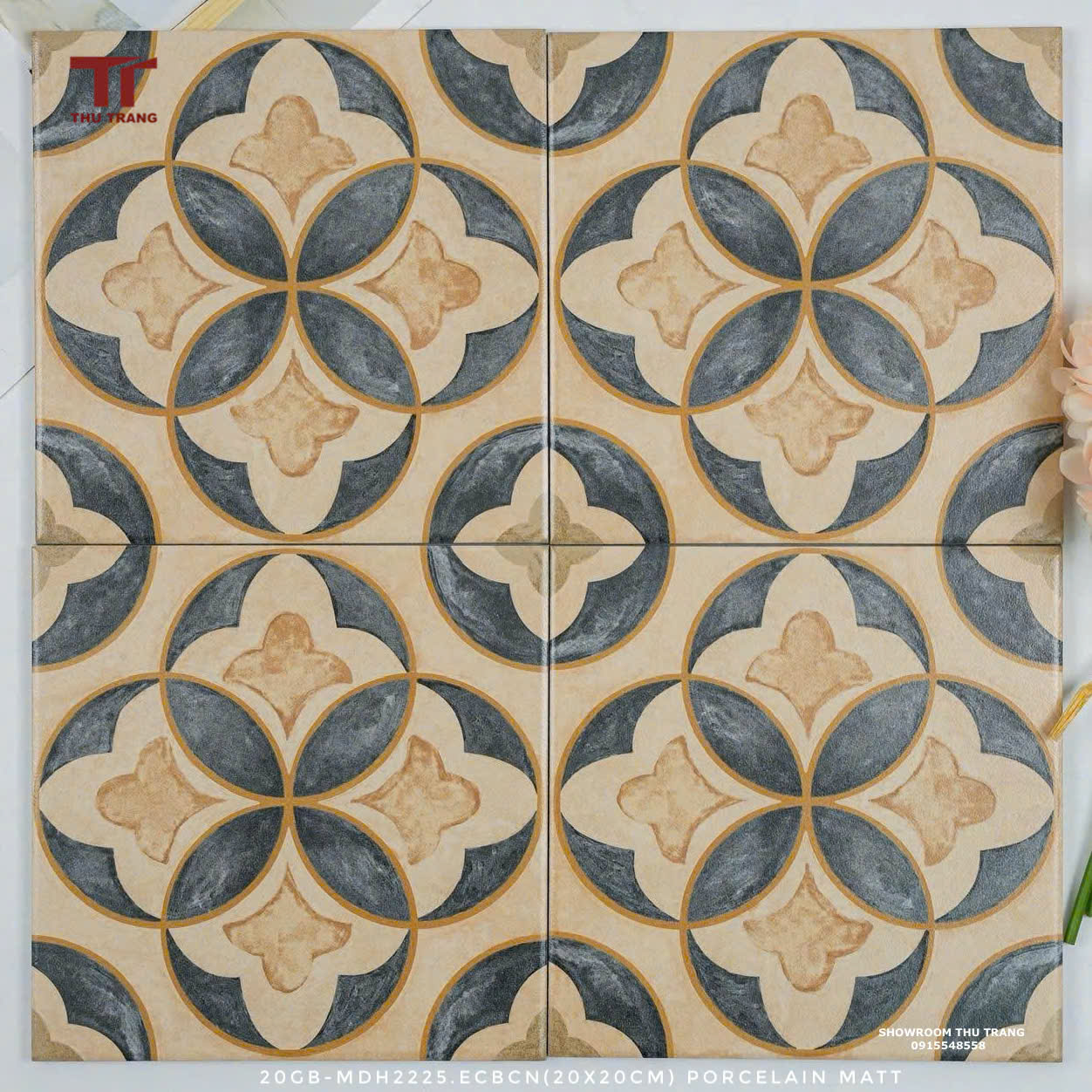 GẠCH BÔNG TRUNG QUỐC 20GB-MDH2225.ECBCN (20X20cm)