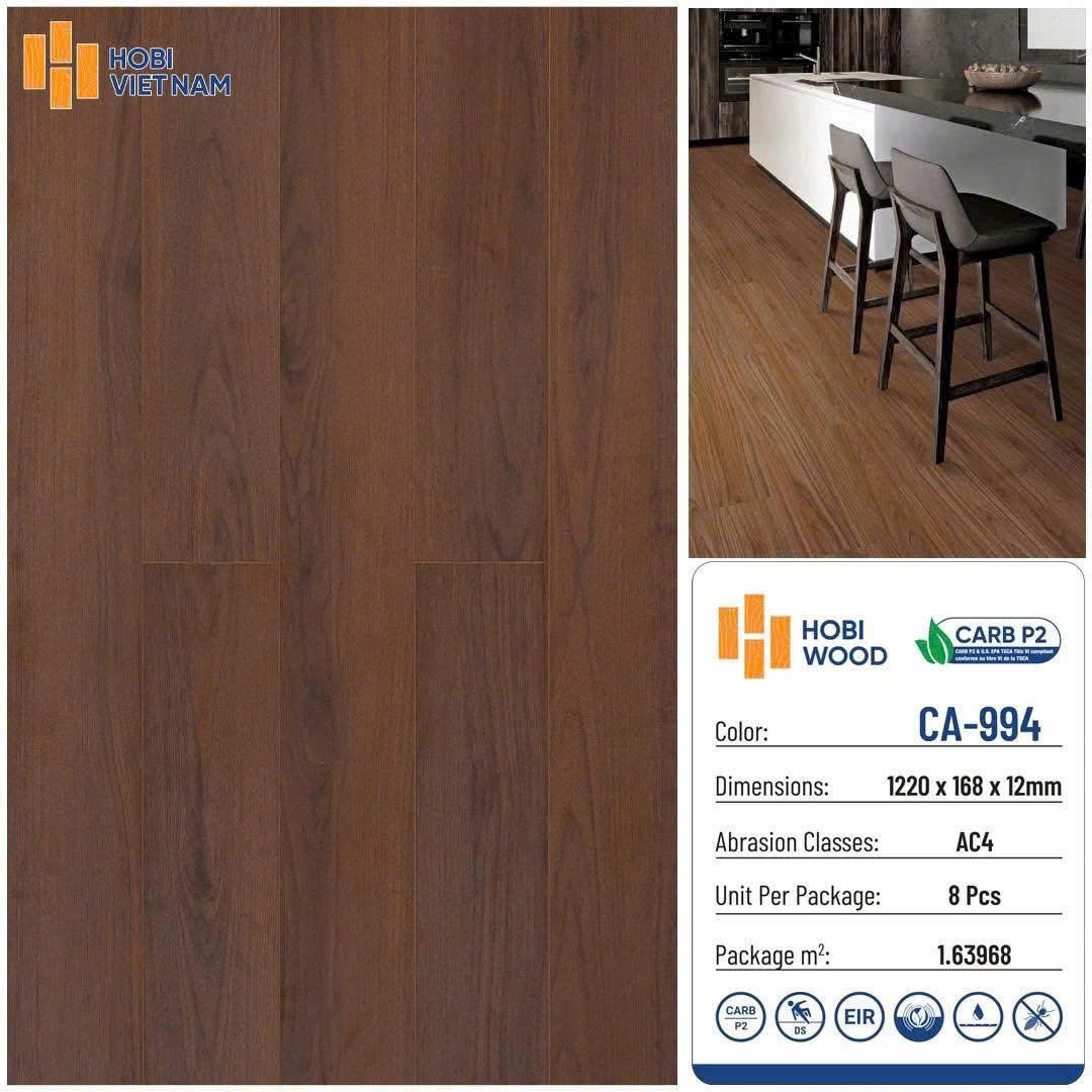 SÀN GỖ CÔNG NGHIỆP HOBI WOOD CA994(1220x168x12mm)