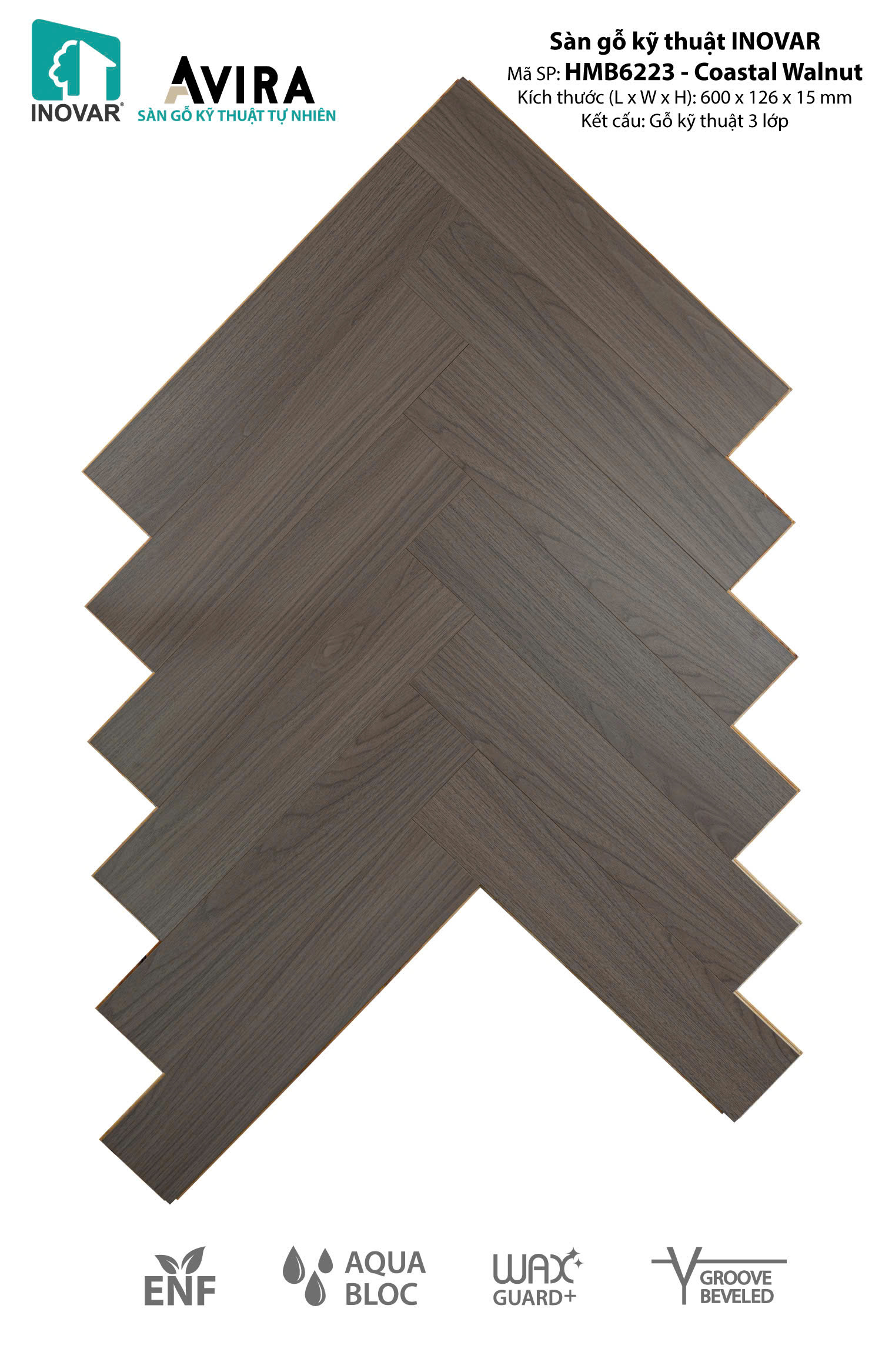 SÀN GỖ KỸ THUẬT INOVAR HMB6223 (600x126x15mm)