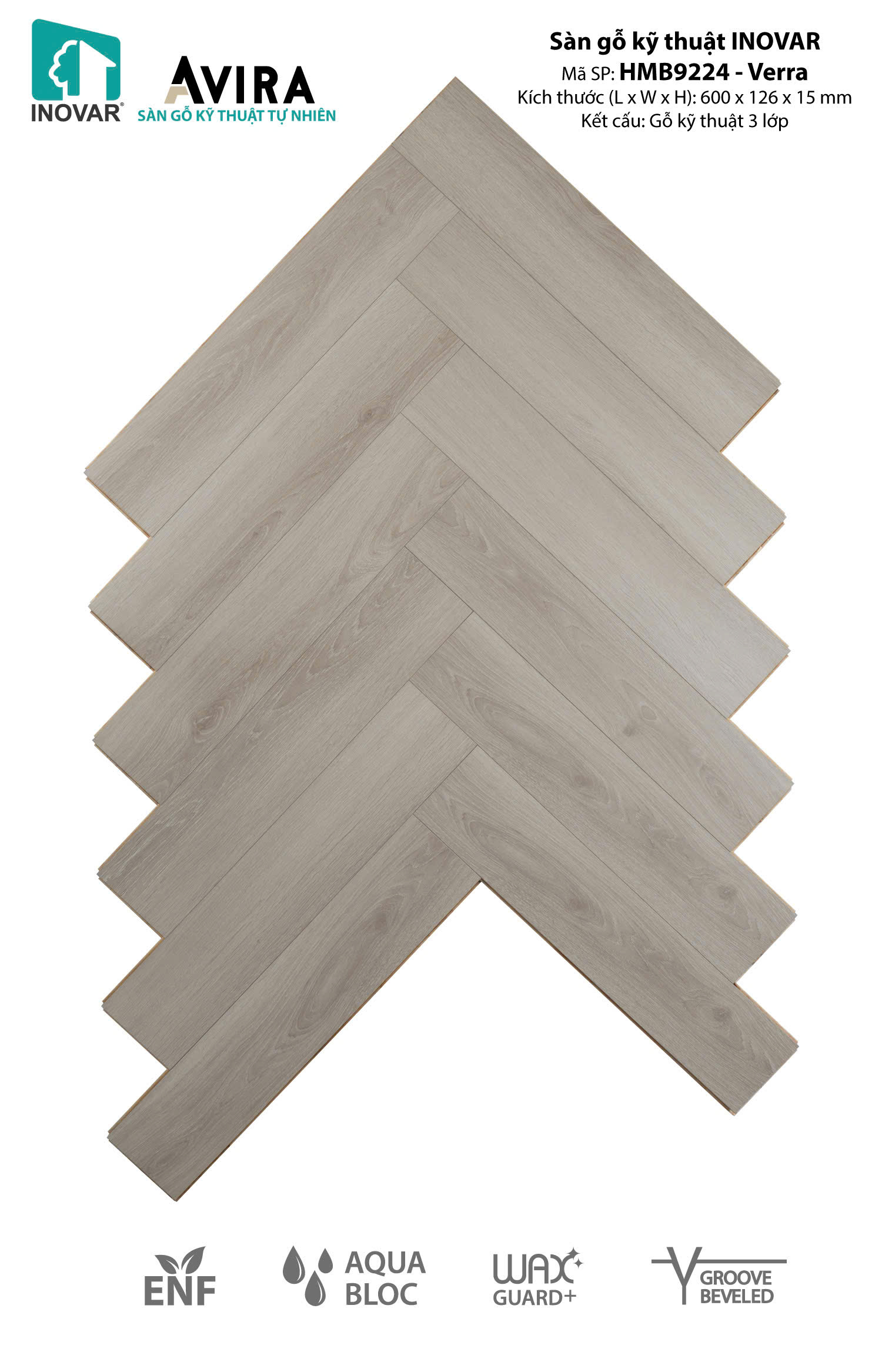 SÀN GỖ KỸ THUẬT INOVAR HMB9224 (600x126x15mm)
