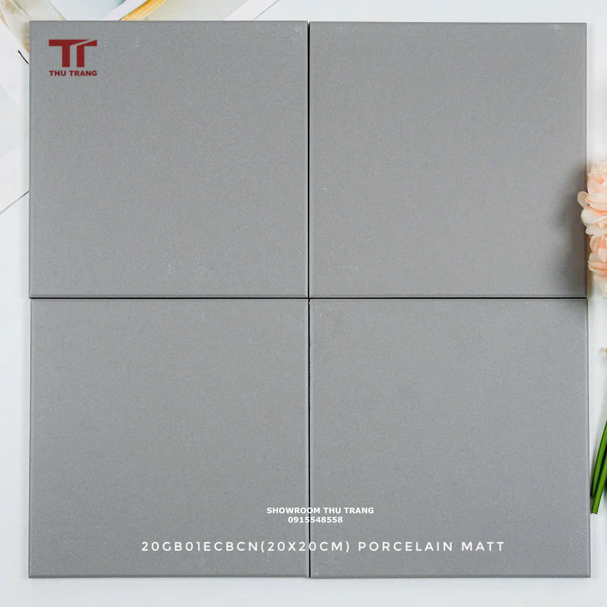 GẠCH BÔNG TRUNG QUỐC 20GB01ECBN (20x20cm)