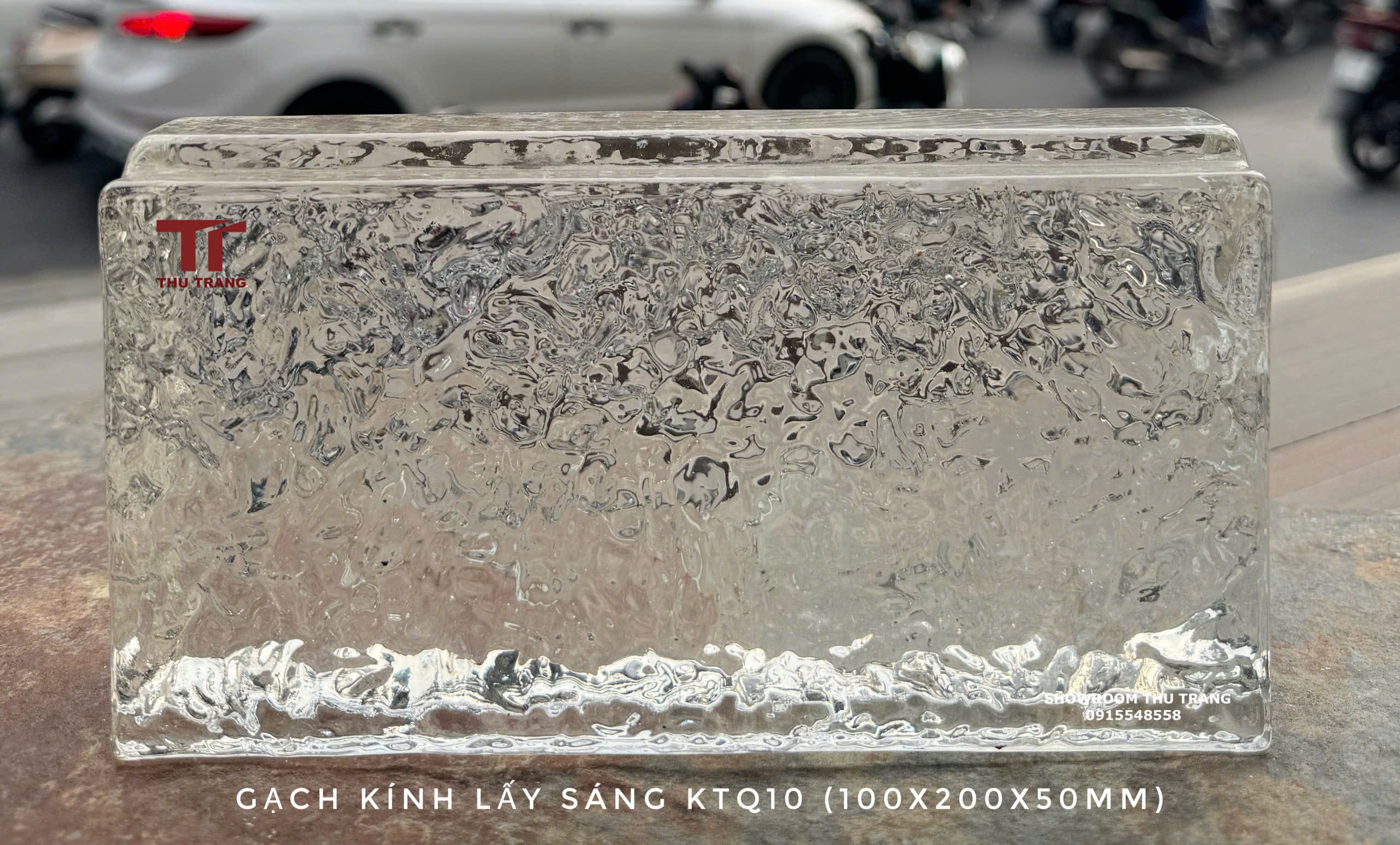 GẠCH KÍNH LẤY SÁNG KTQ10 (100X200X50MM)