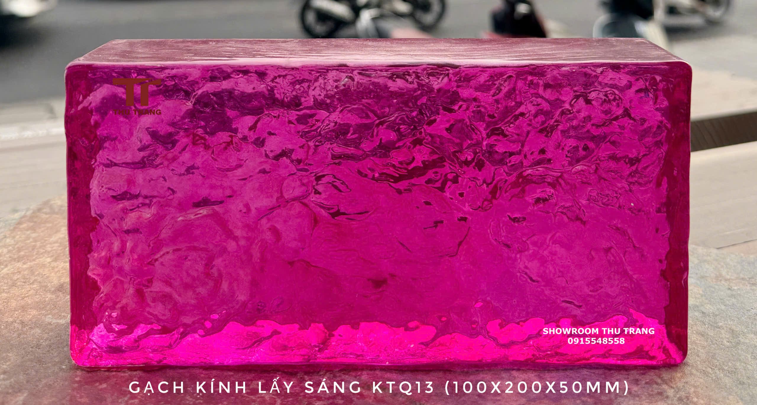 GẠCH KÍNH LẤY SÁNG KTQ13 (100X200X50MM)