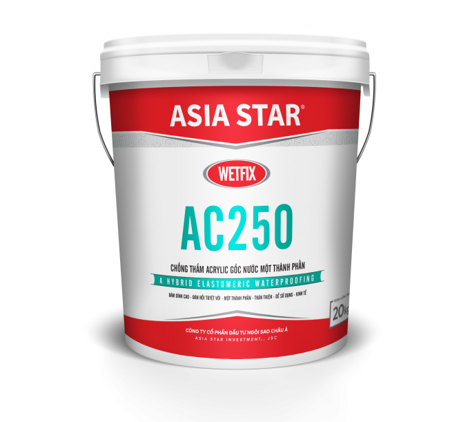 Chống thấm Acrylic gốc nước một thành phần Asia Star - AFLEX WETFIX AC250 ( thùng )