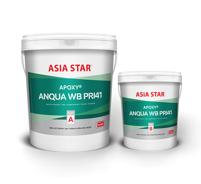 Lớp phủ Epoxy 2 thành phần Asia Star - APOXY ANQUA WB PRI41 ( thùng )