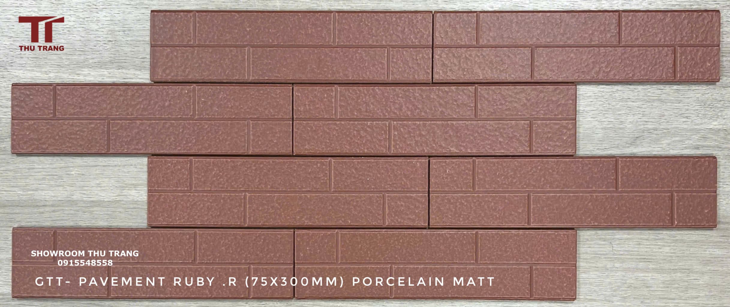Gạch trang trí GTT-PAVEMENT RUBY.R (7,5x30cm)