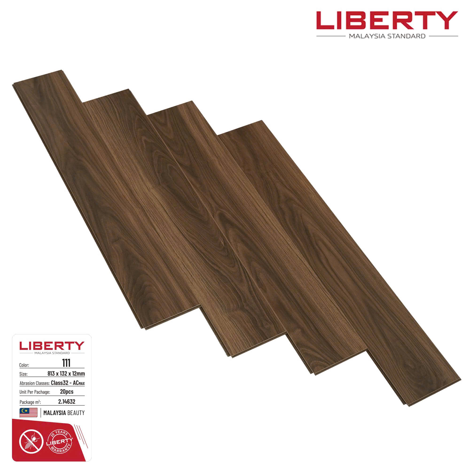 SÀN GỖ CÔNG NGHIỆP LIBERTY 111 (813 x132x12mm)