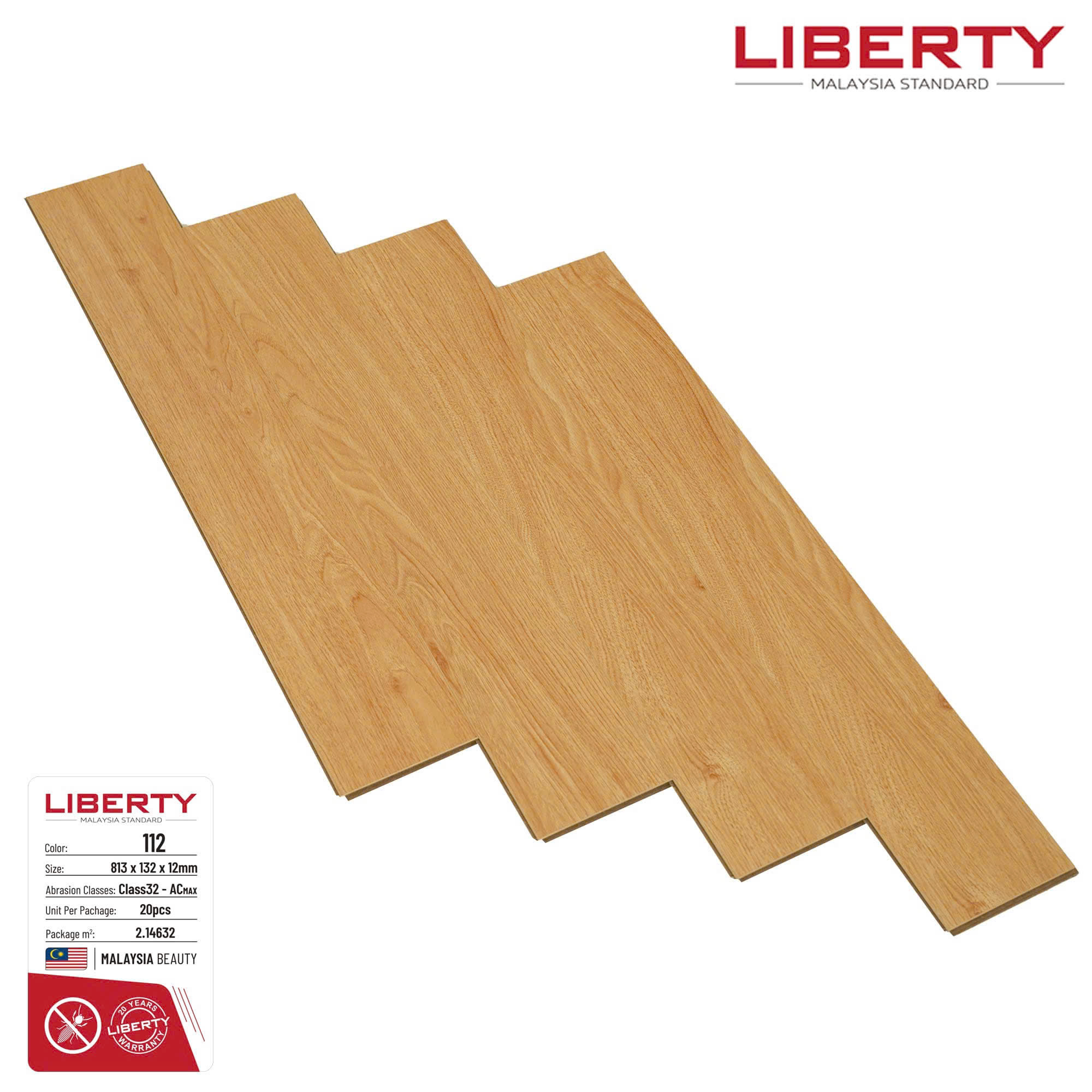 SÀN GỖ CÔNG NGHIỆP LIBERTY 112 (813 x132x12mm)