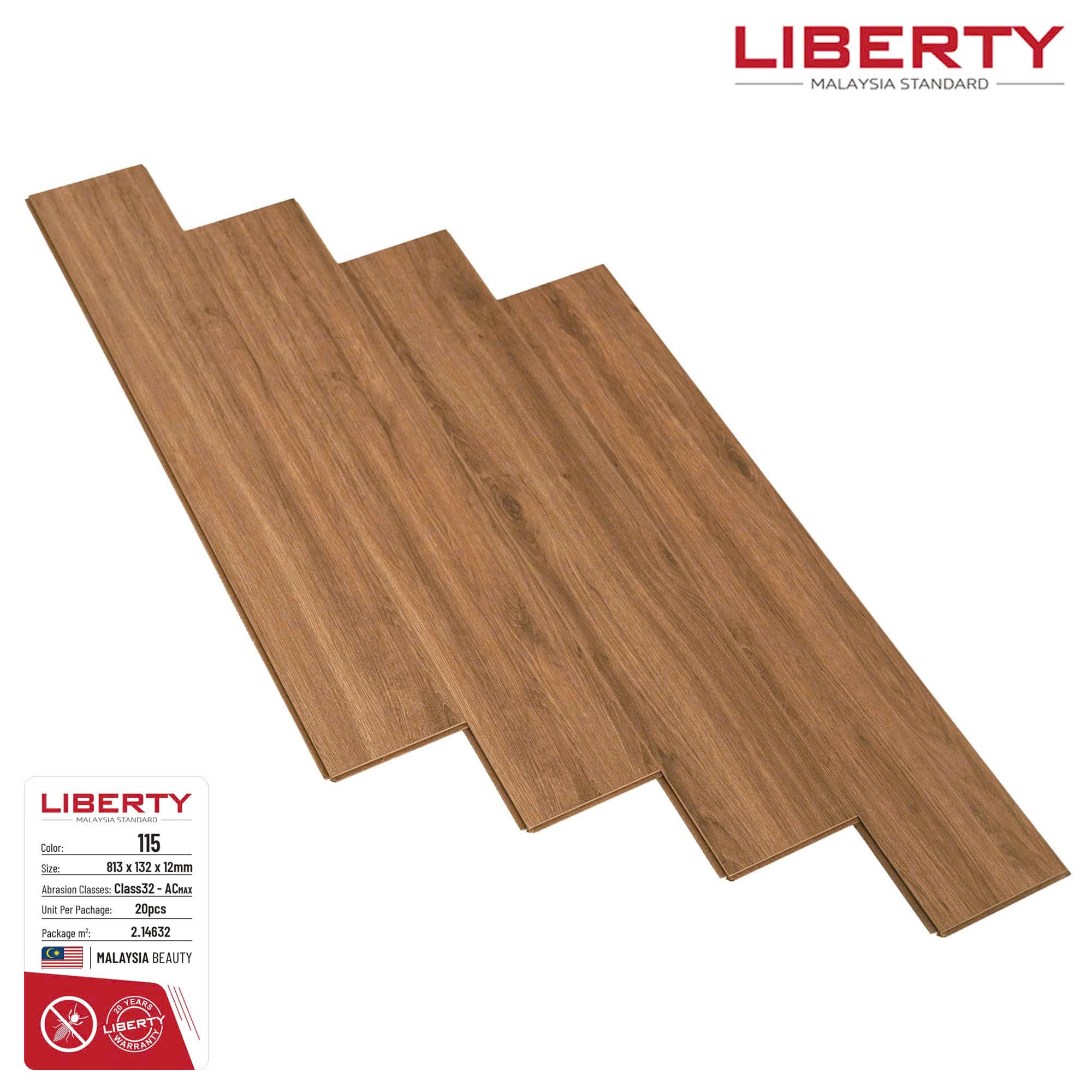 SÀN GỖ CÔNG NGHIỆP LIBERTY 115 (813 x132x12mm)