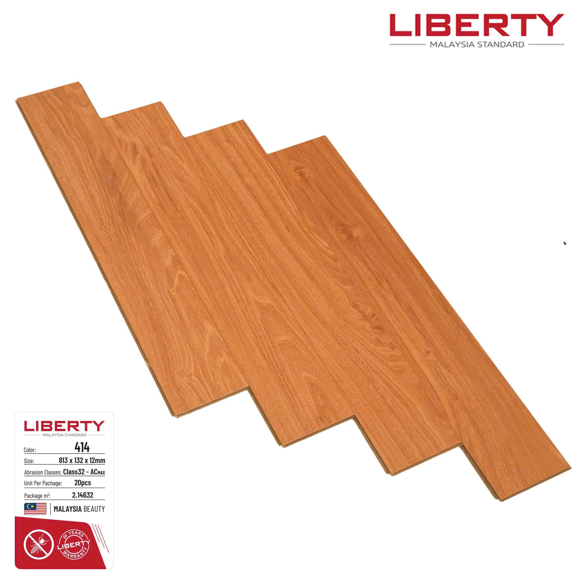 SÀN GỖ CÔNG NGHIỆP LIBERTY 414 (813 x132x12mm)