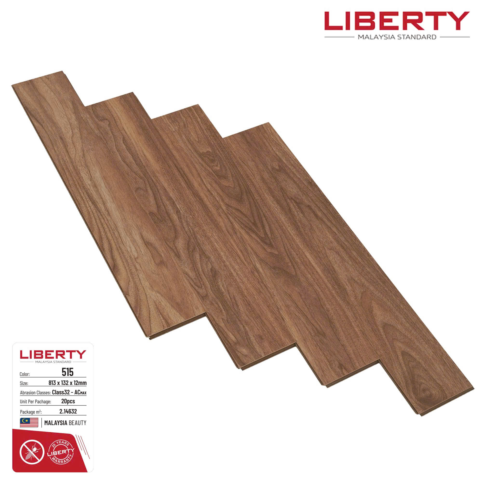 SÀN GỖ CÔNG NGHIỆP LIBERTY 515 (813 x132x12mm)