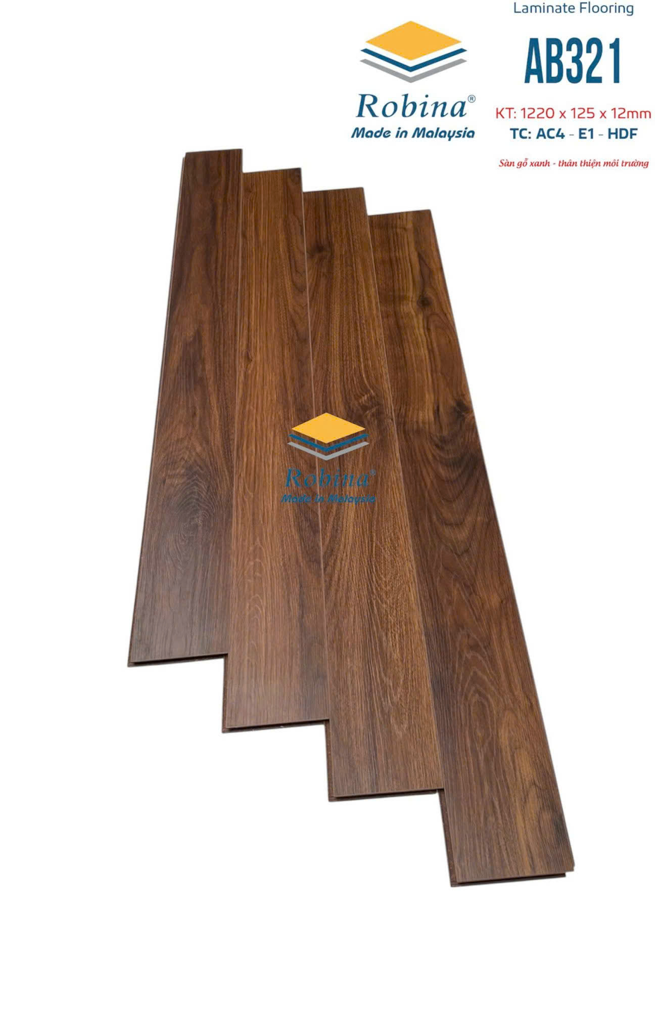 SÀN GỖ CÔNG NGHIỆP ROBINA AB321 12MM (BẢN NHỎ)