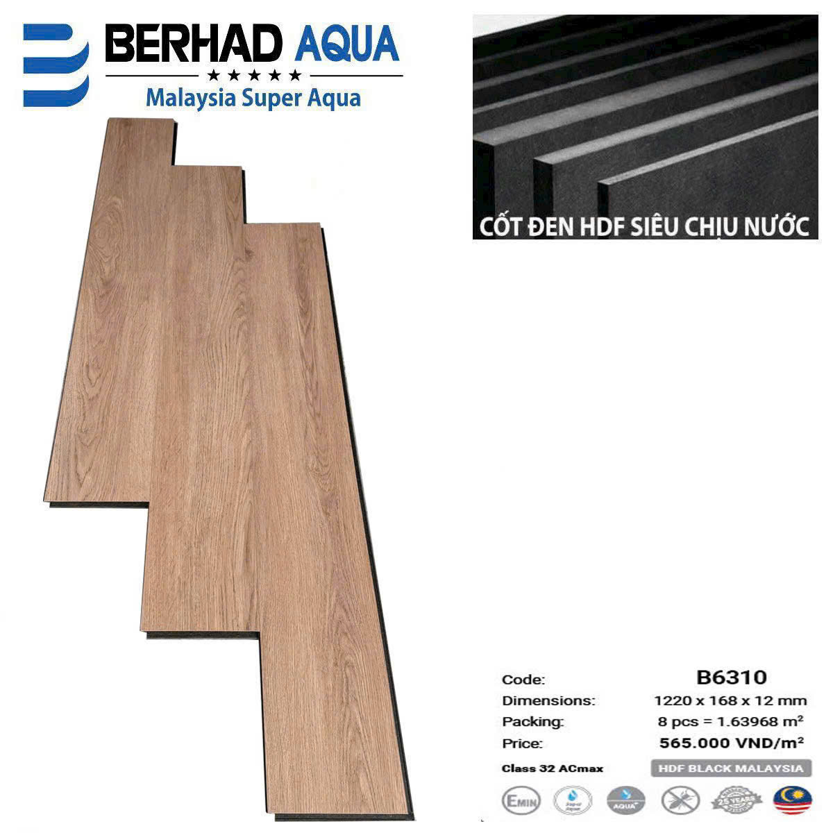 SÀN GỖ CÔNG NGHIỆP BERHAD AQUA B6310