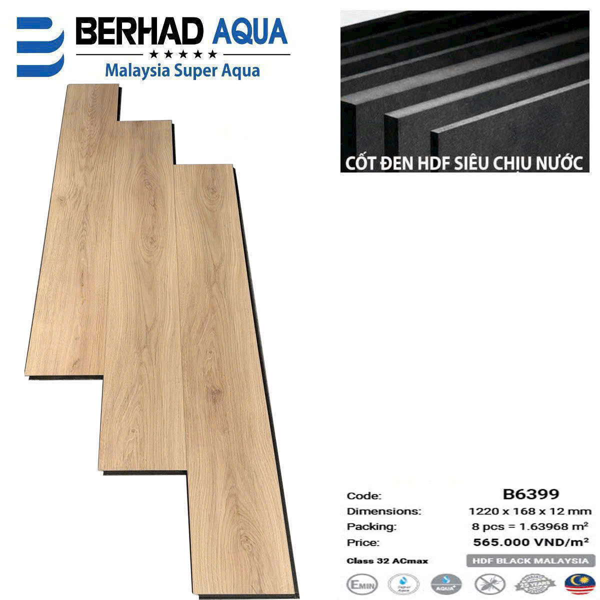 SÀN GỖ CÔNG NGHIỆP BERHAD AQUA B6399