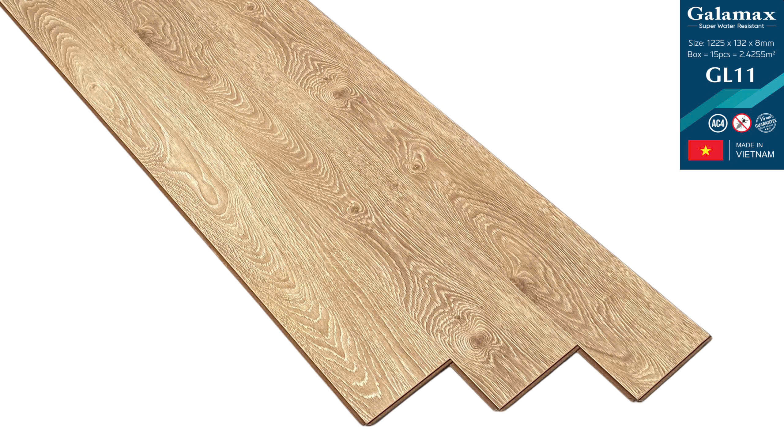 SÀN GỖ CÔNG NGHIỆP 8MM GALAMAX GL11 (BẢN NHỎ)