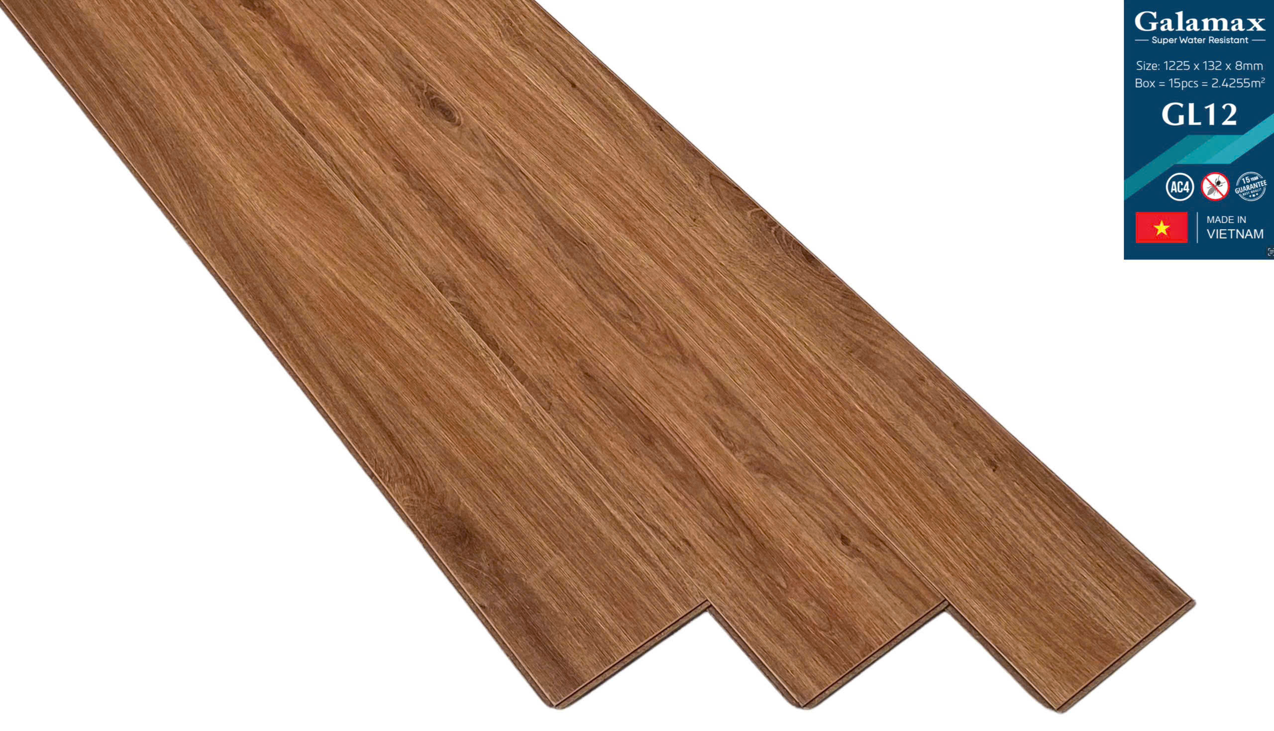 SÀN GỖ CÔNG NGHIỆP 8MM GALAMAX GL12 (BẢN NHỎ)