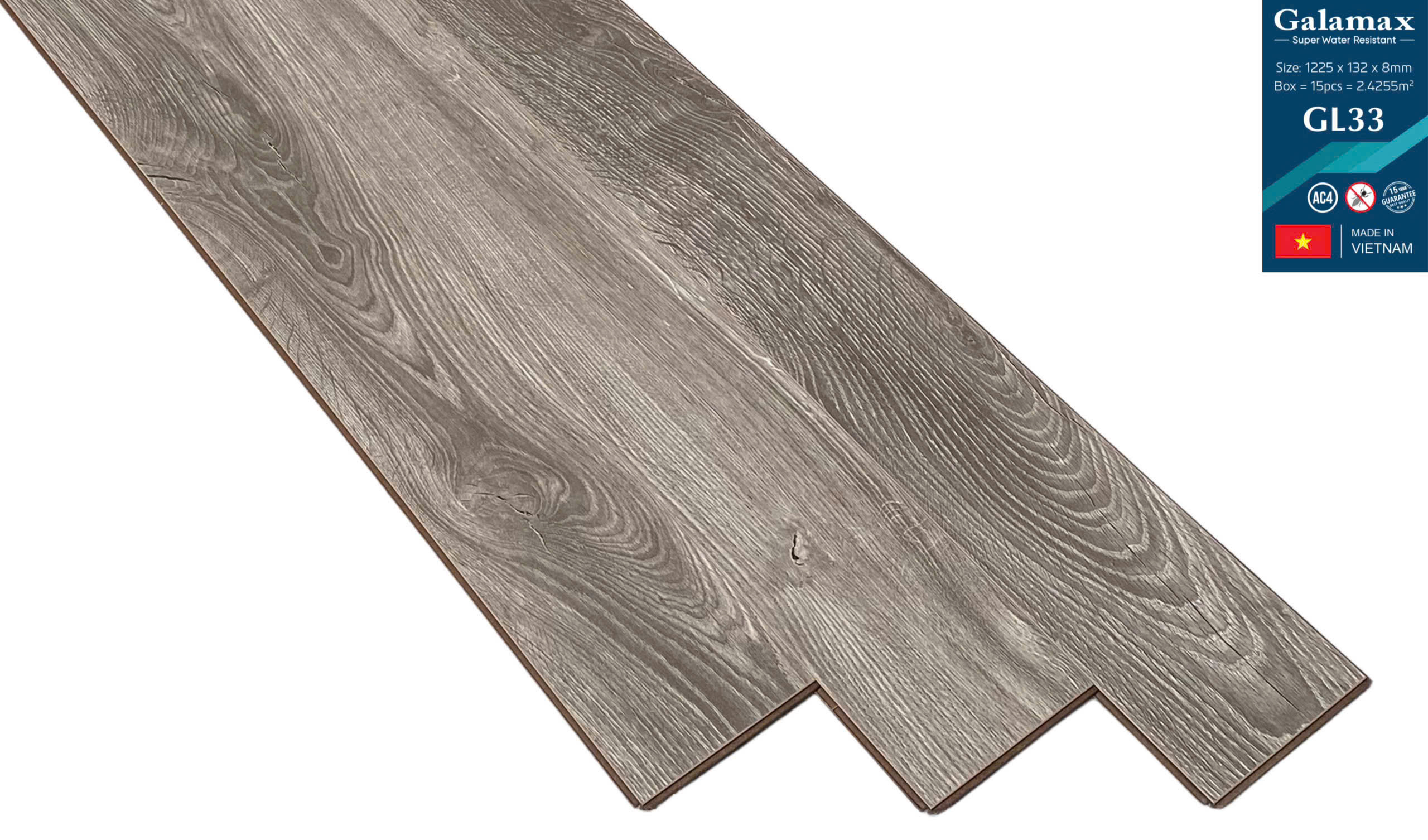SÀN GỖ CÔNG NGHIỆP 8MM GALAMAX GL33 (BẢN NHỎ)
