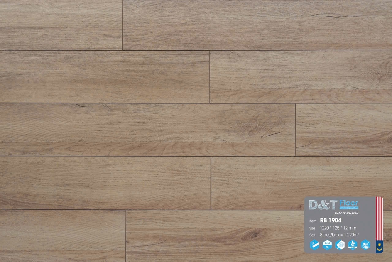 SÀN GỖ CÔNG NGHIỆP D&T FLOORING RB1904