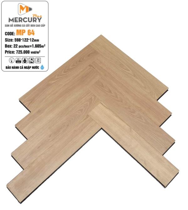 SÀN GỖ CÔNG NGHIỆP XƯƠNG CÁ CỐT ĐEN MERCURY 12MM MP64